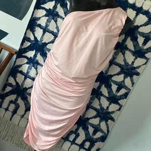 Pretty Garden XL pink one shoulder slimming Dress 👗
